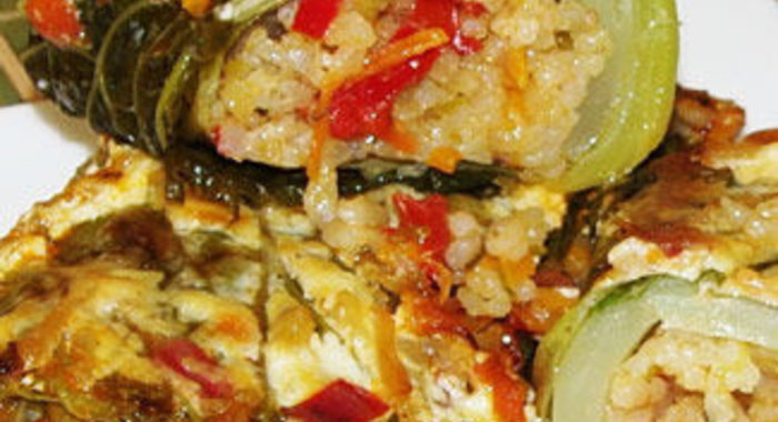 Голубцы из савойской капусты с рисом и овощами