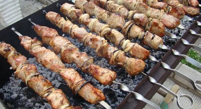 Шашлык из свинины в минералке