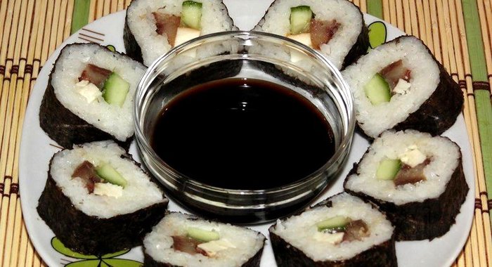 Роллы с сельдью