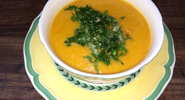 Овощной суп пюре с острым перцем