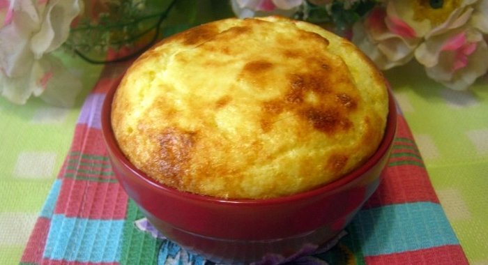 Творожное суфле с изюмом