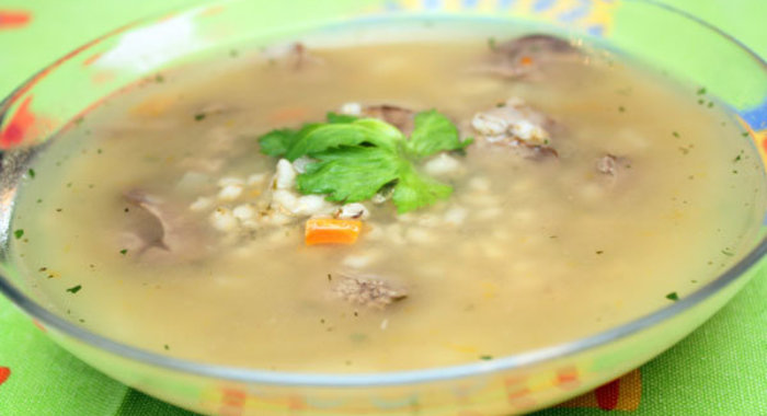 Суп из куриной печени