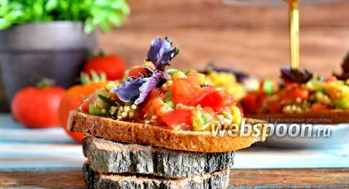 Гренки с овощами