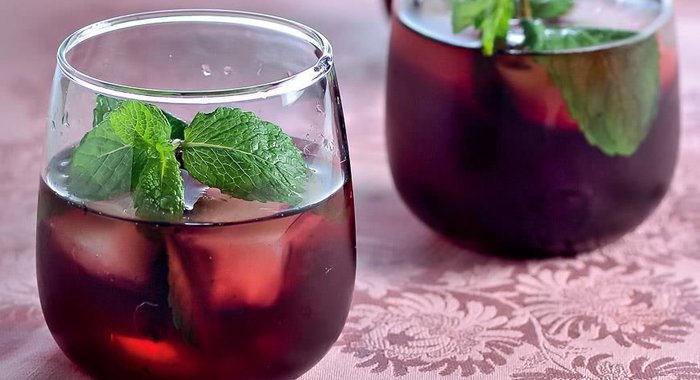 Виноградный компот с мятой