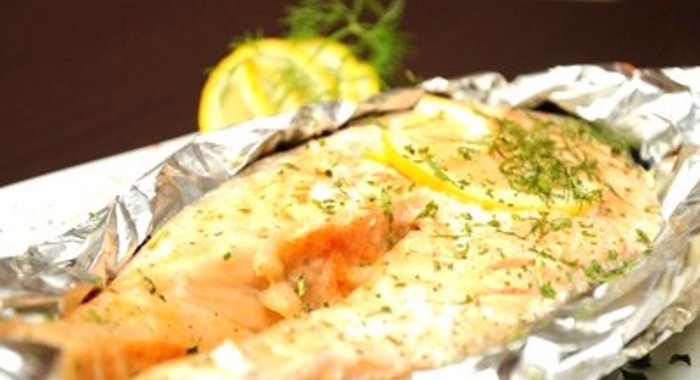 Стейк из кеты в духовке