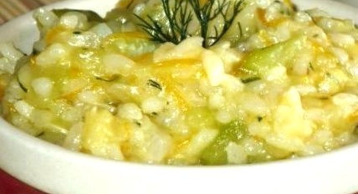 Рагу из кабачков с рисом