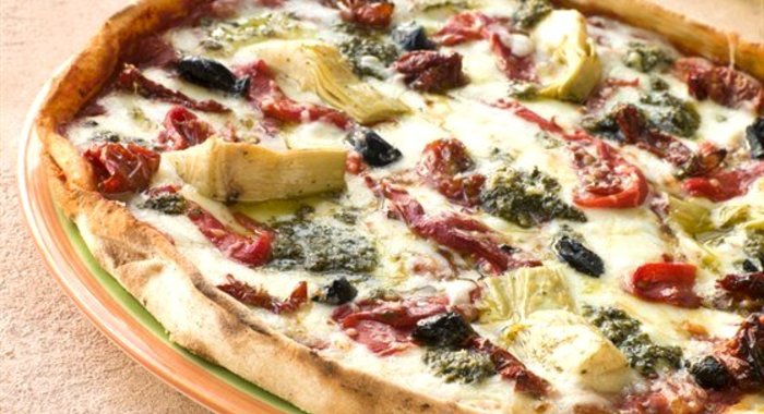 Пицца с запеченными овощами