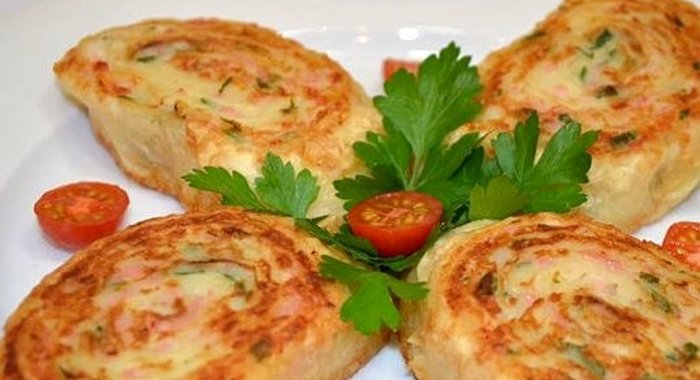 Рулеты из лаваша с картошкой