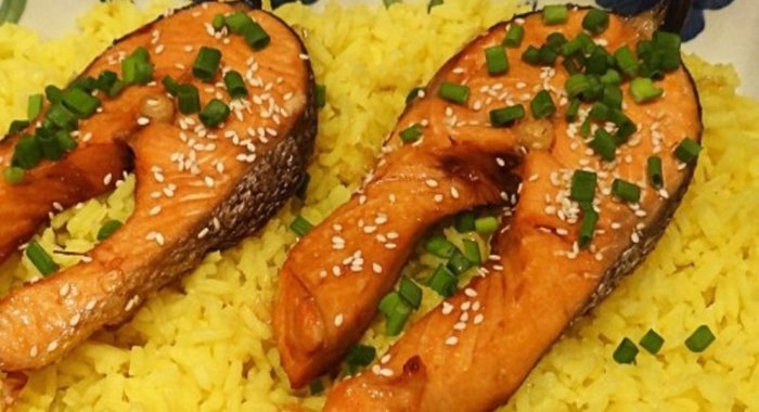 Стейк из форели в духовке