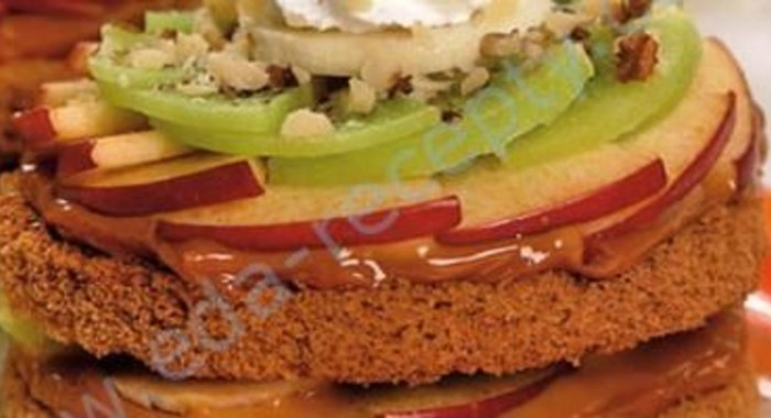 Пирожное Башенки со сгущенным молоком и фруктами