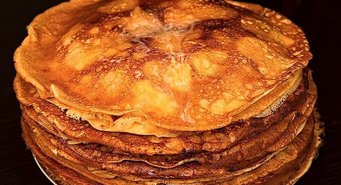 Блины на керамической сковороде