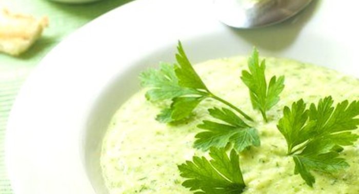 Суп-пюре из рыбы и кабачков