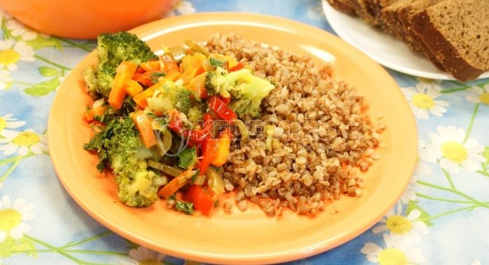 Гречка с овощами