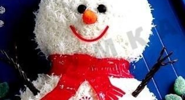 Торт Снеговик