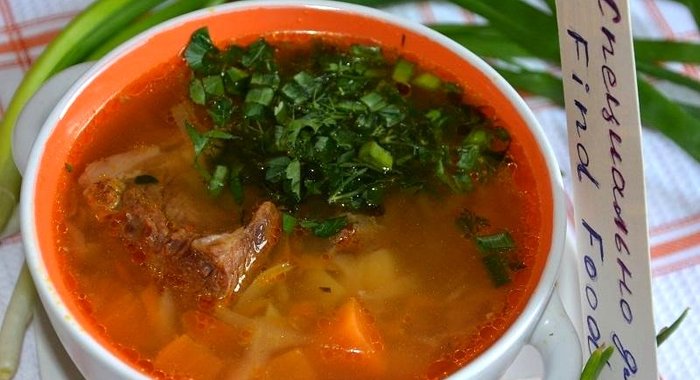 Щи из свежей капусты с репой