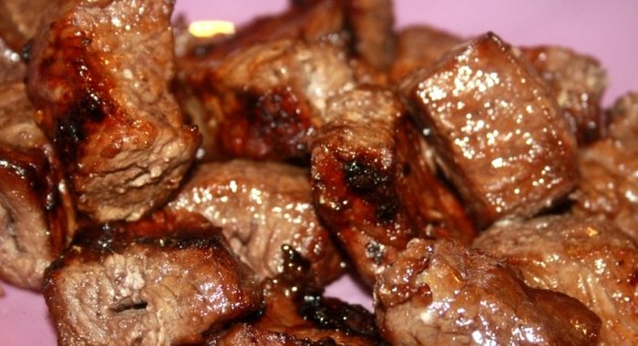 Шашлык из телятины с соевым соусом