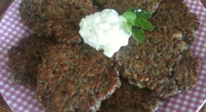 Оладьи из чечевицы и булгура