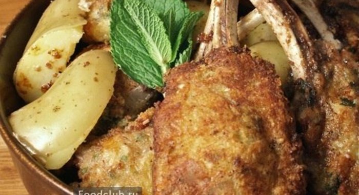 Бараньи котлеты с корочкой из пармезана