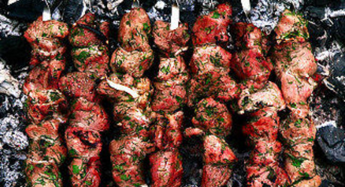 Шашлык из свинины в соевом соусе