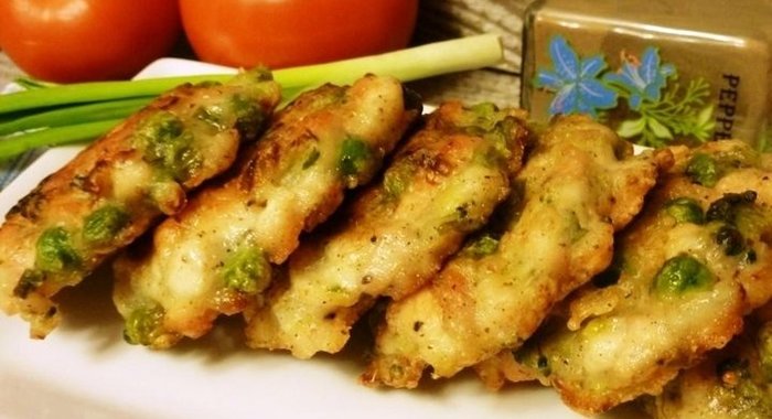 Оладьи из куриного фарша