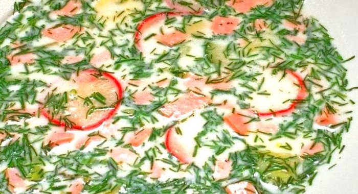 Окрошка на сыворотке