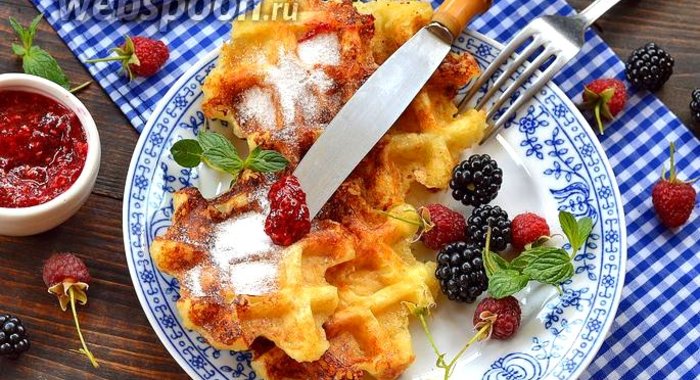 Сырники в вафельнице