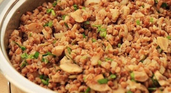 Гречка, запеченная с грибами