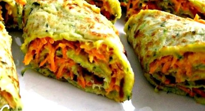 Кабачковые блинчики с начинкой