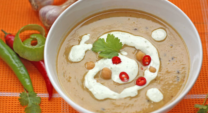 Пряный суп-пюре из нута