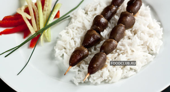 Шашлычки из куриных сердечек