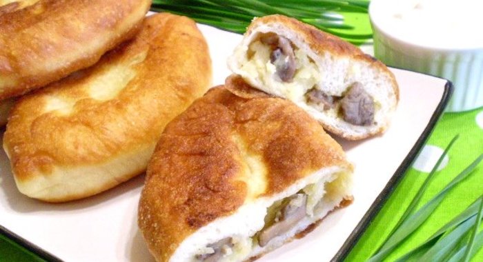 Пирожки постные с грибами