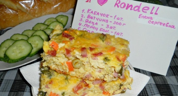 Ветчинно-кабачковая запеканка