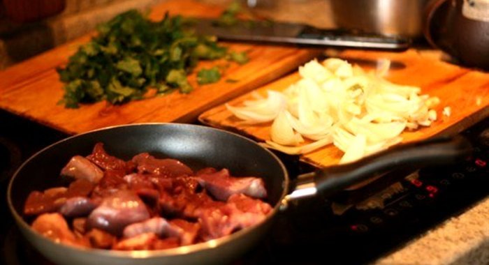 Жаркое из бараньего сердца