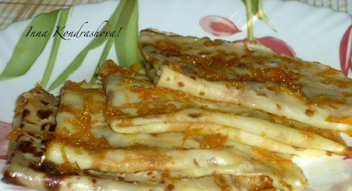 Блинчики с апельсиновым соусом