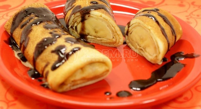 Блинчики с бананом