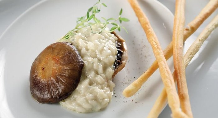 Портобелло с ризотто