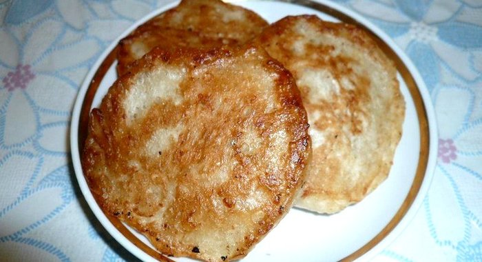 Дрожжевые оладьи с овсяными отрубями