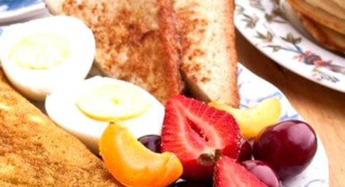 Омлет с чеддером и беконом