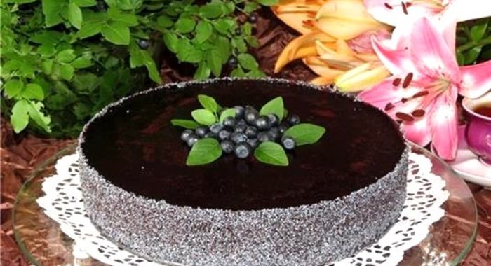 Чернично-маковый торт