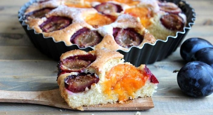 Быстрый сливовый пирог