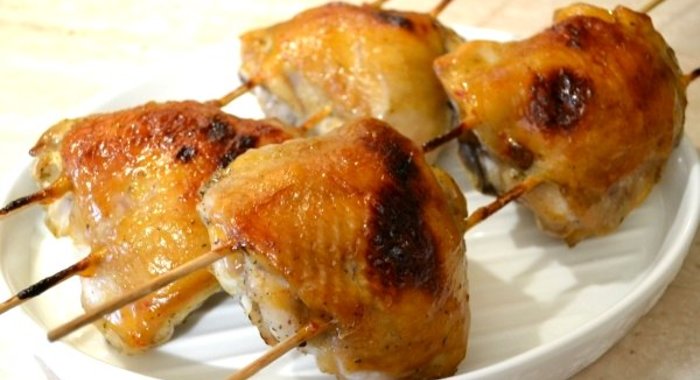 Шашлык из окорочков на сковороде