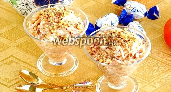 Десерт «Яблоки в сливках»