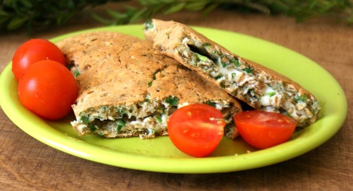 Геркулесовый омлет с сыром и зеленью
