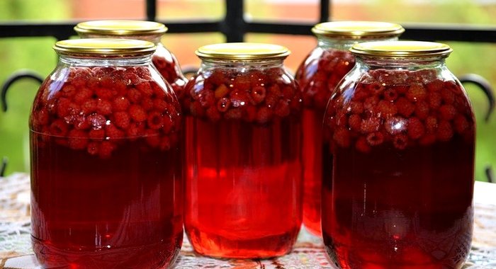 Компот из малины на зиму