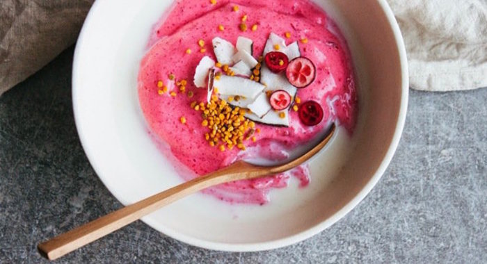 Пшеничная каша с клюквой