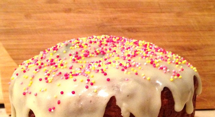 Пасхальный кулич на сливках