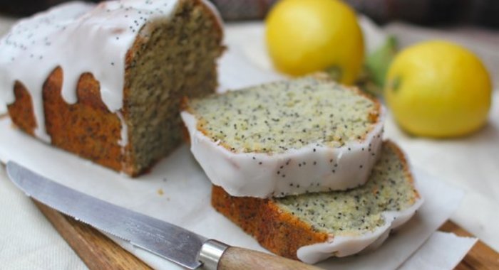 Лимонный торт с маком