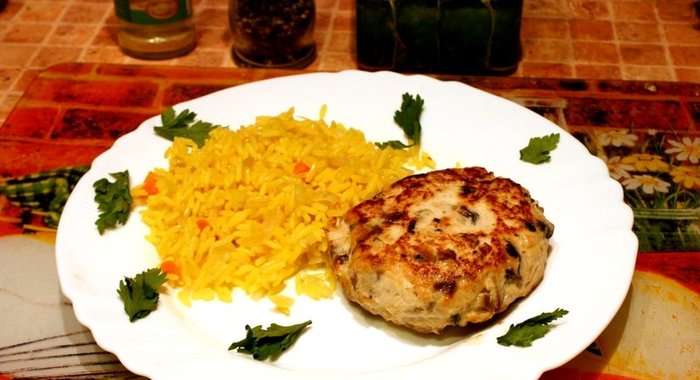 Котлеты из курицы и шампиньонов