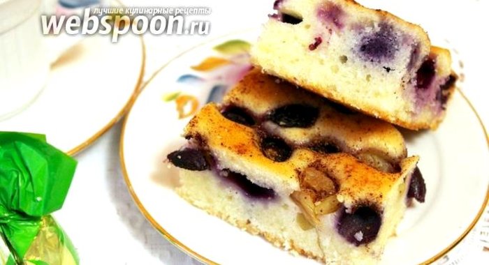 Виноградный пирог с имбирём и корицей