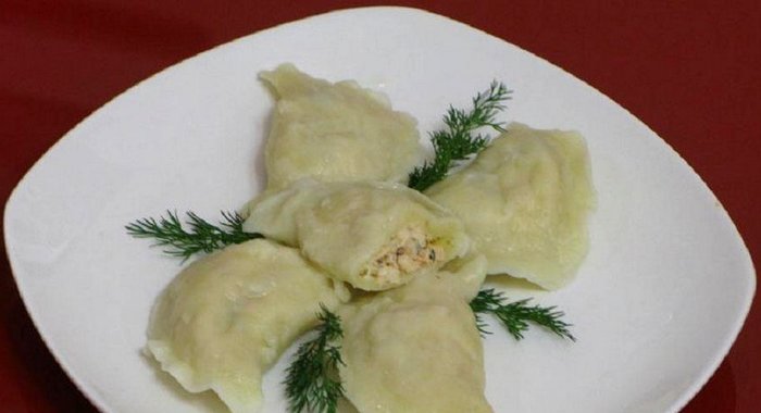 Вареники из лосося